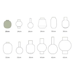 Vase Metall Khaki 23cm