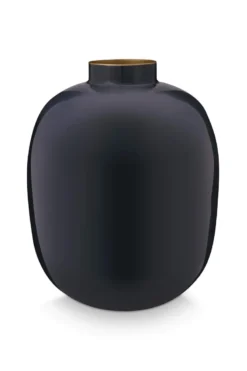 Vase Metall Mittelblau 32cm
