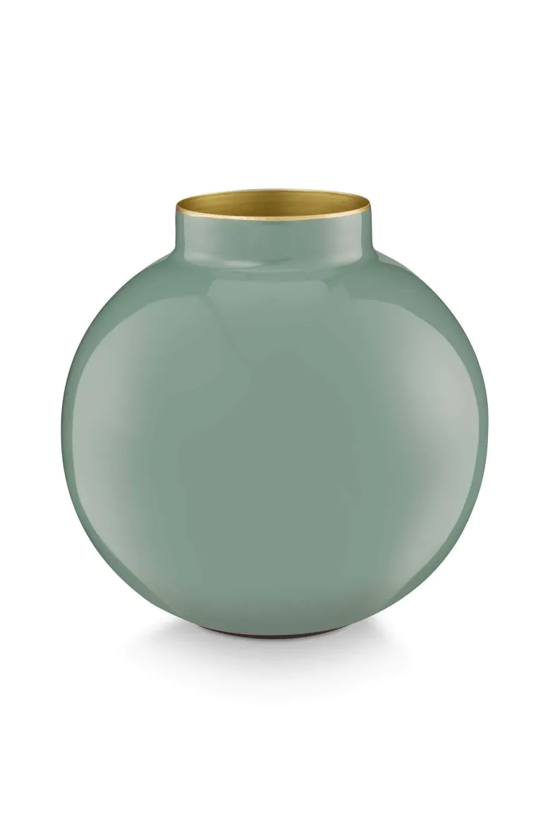 Vase Metall Mittel Grün 17cm
