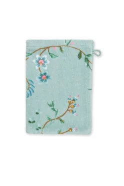 Waschlappen Set/3 Les Fleurs Blau 16x22 cm