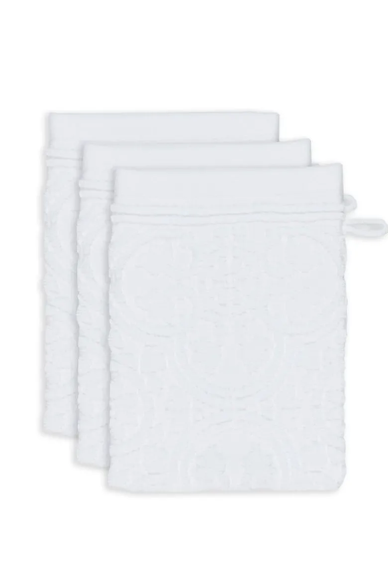 Waschlappen Set/3 Tile de Pip weiß 16x22 cm