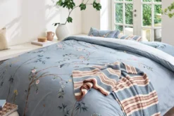 Zierkissen Bonsoir Combistripe Blau