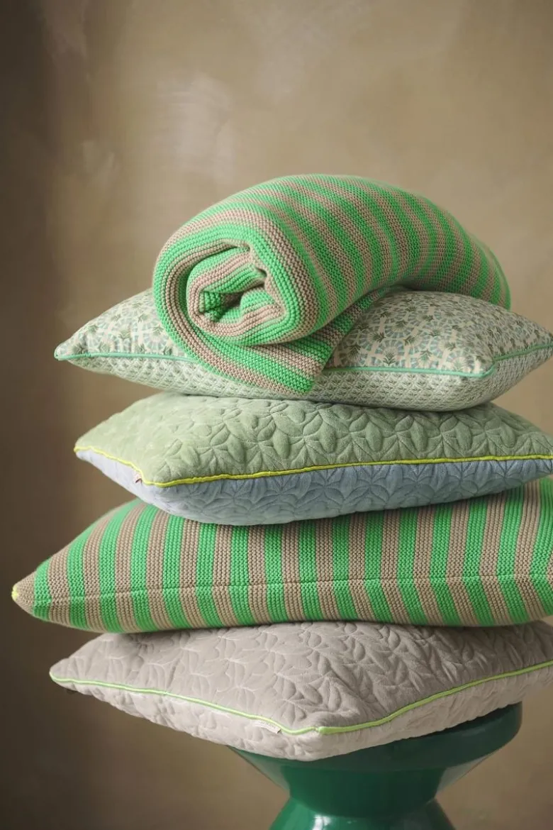 Zierkissen Bonsoir Stripe Grün