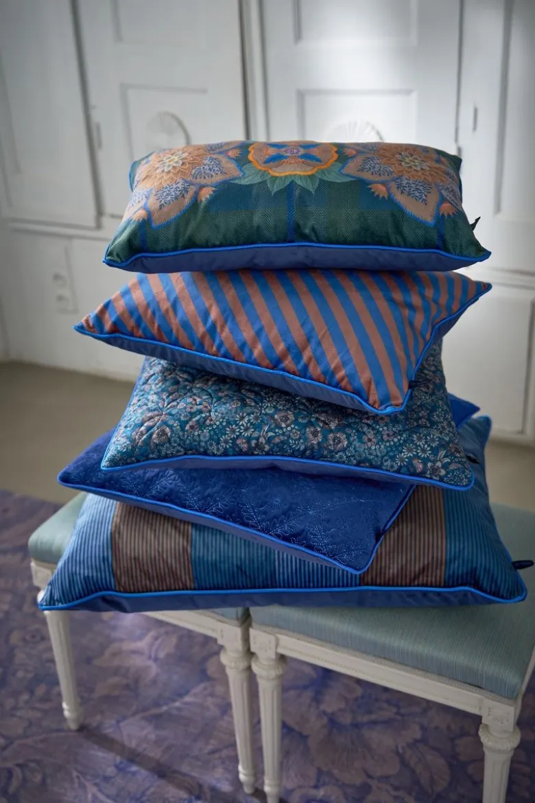 Zierkissen Multi Streifen Blau