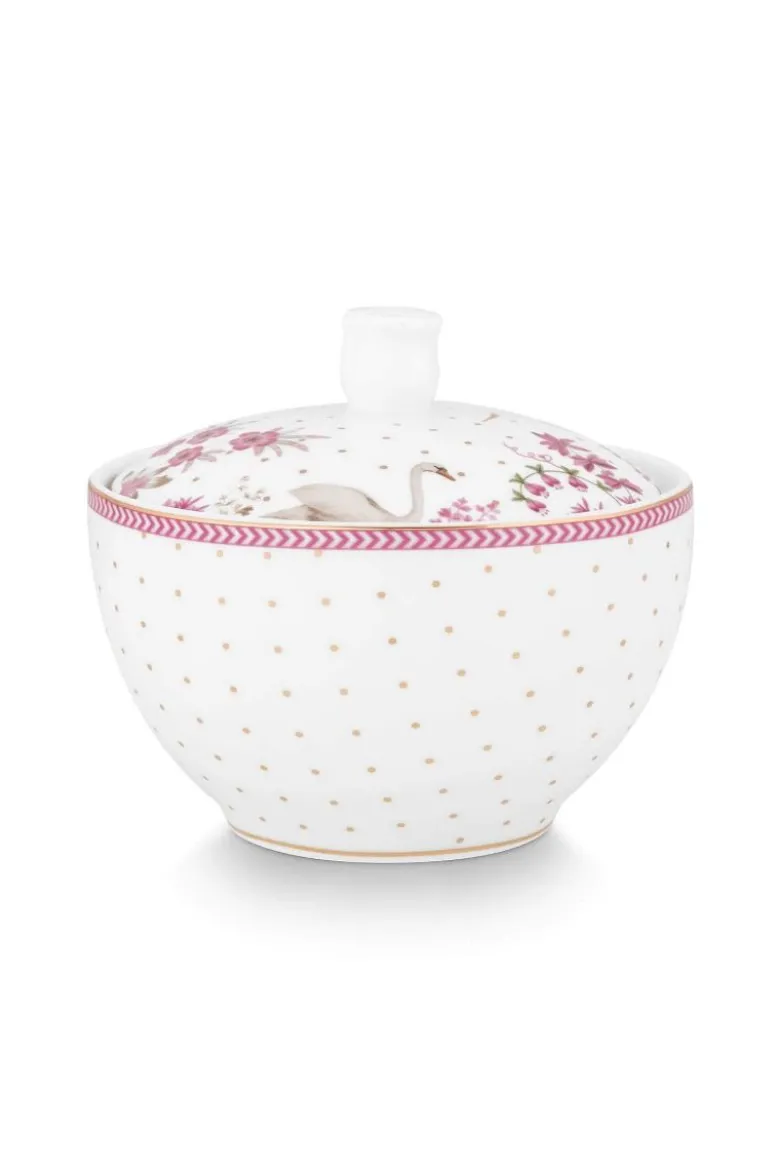 Zuckerdose Jolie Punkte Gold Rosa