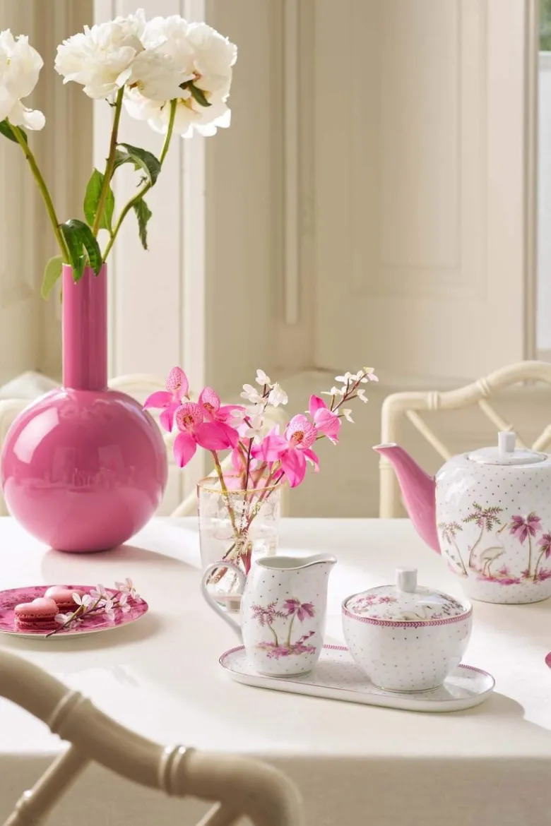 Zuckerdose Jolie Punkte Gold Rosa
