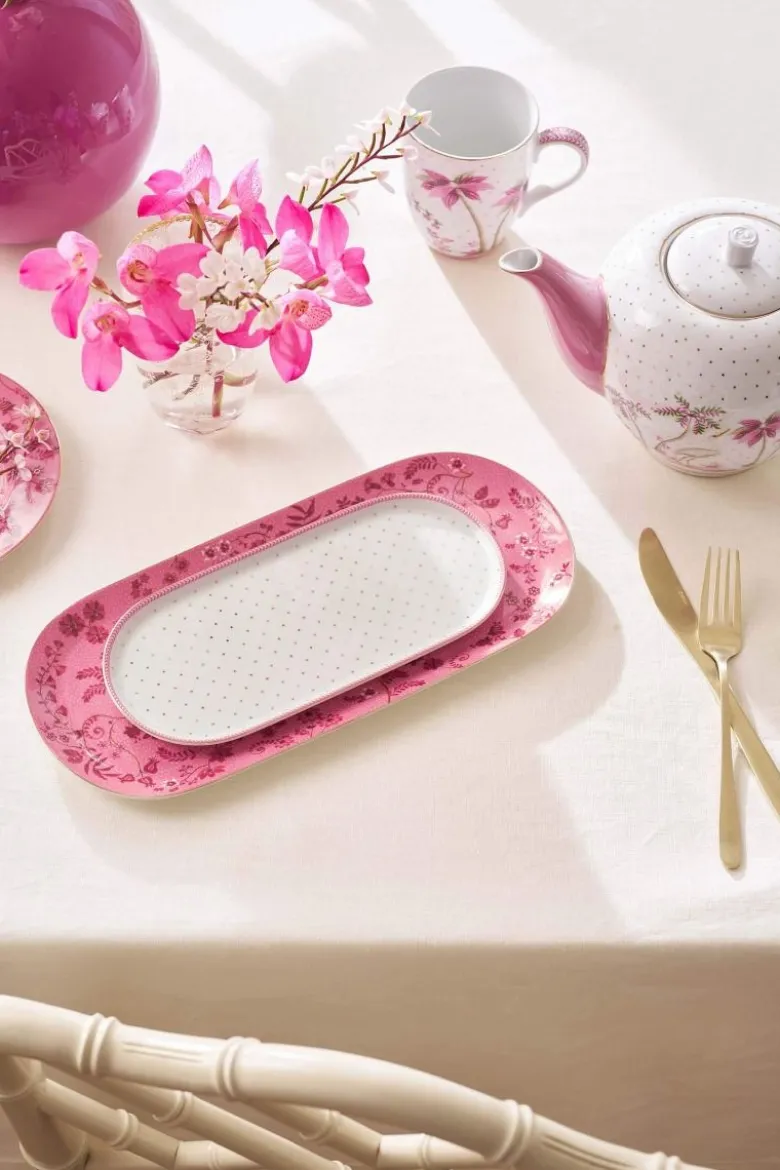 Zucker- und Milchschale Jolie Punkte Gold Rosa